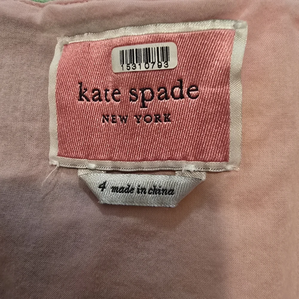 Kate Spade New York Cucumber Floral Swing Dress V-neck Short sleeves Size 4